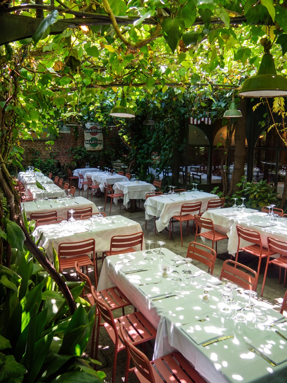 Giardino interno di Trattoria Aurora